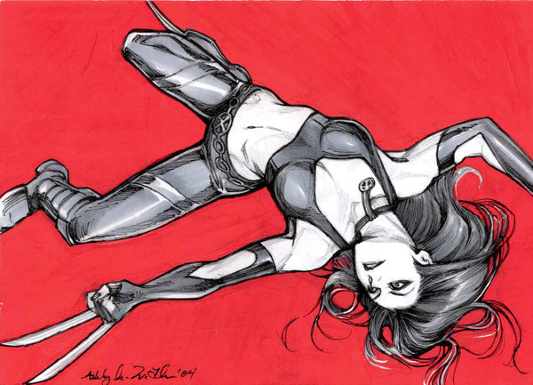 5x7" Sketchcard - X-23 (RED)