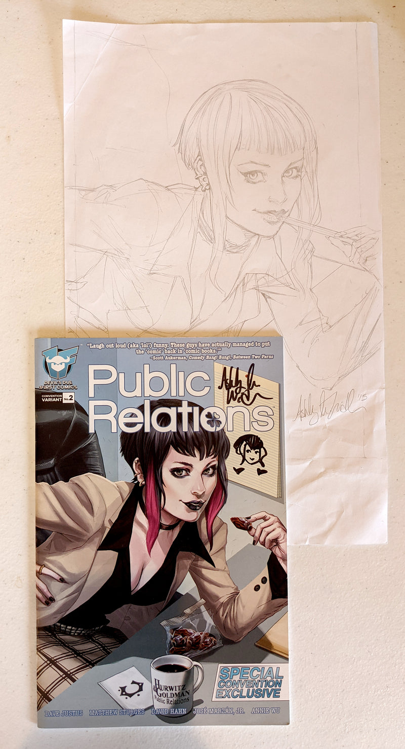 Public Relations #2 Variant w/ Signed & Remarqued Comic