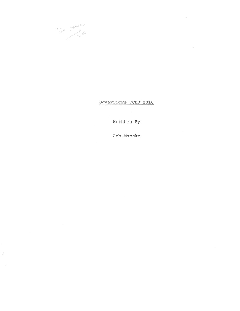 Squarriors Free Comic Book Day script