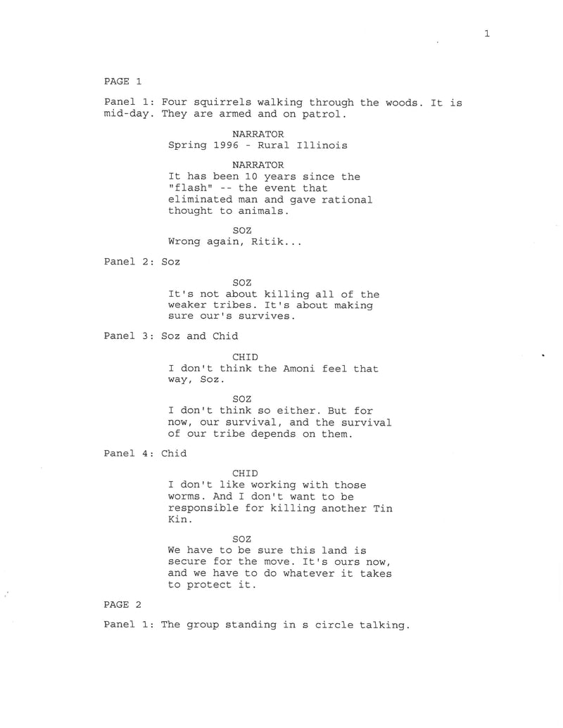 Squarriors Free Comic Book Day script