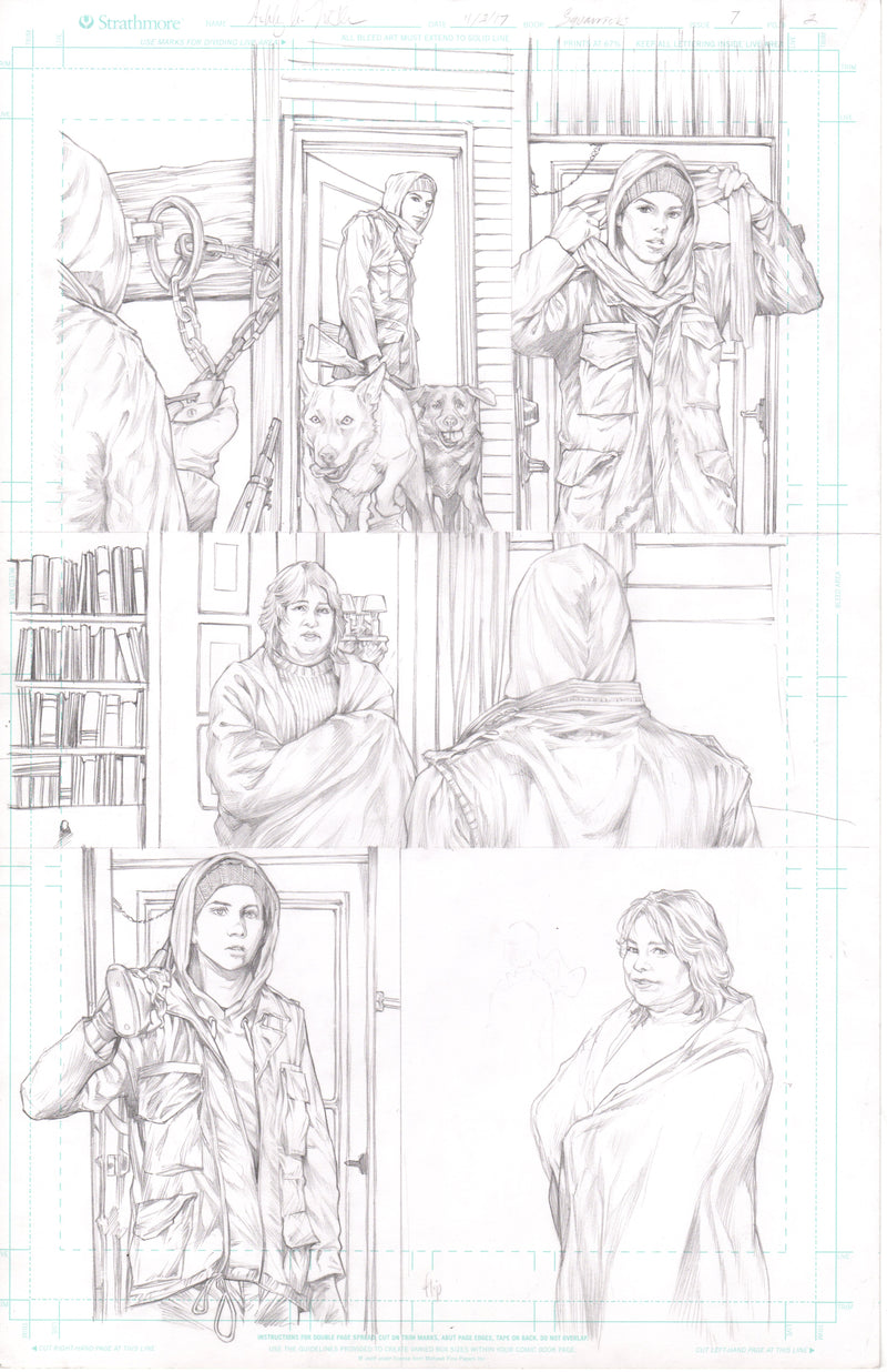 Squarriors comic-used art FULL PAGE -- Summer #3 Edgar, Carla, Sarge, and Lady
