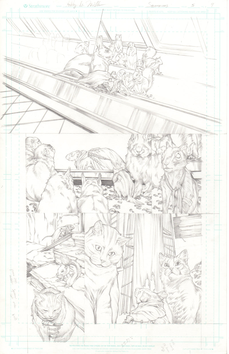 Squarriors comic-used art FULL PAGE -- Summer #1 Grin, Spin, and the feeding camps