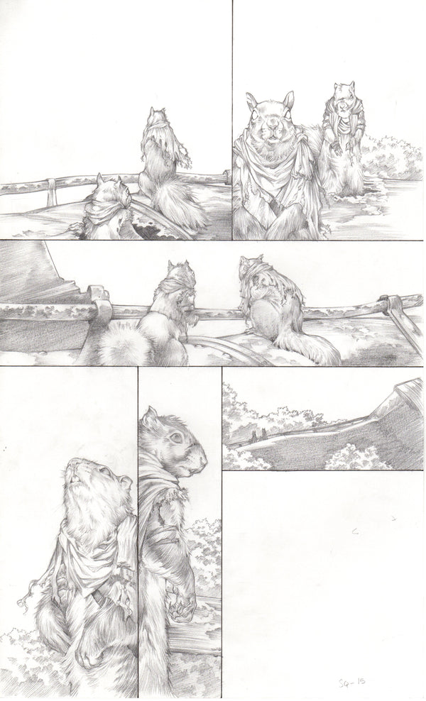 Squarriors comic-used art -- Spring #1 King and Jacko