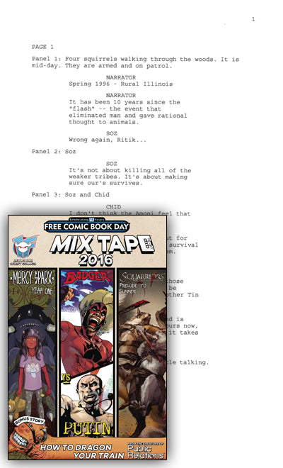 Squarriors Free Comic Book Day script